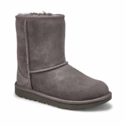 UGG Girl's Classic II Sheepskin Boot - Black -Ugg 1017703K GREY XXX 2