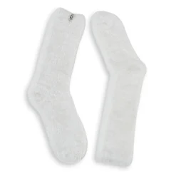 UGG Women's LEDA COZY White Crew Socks