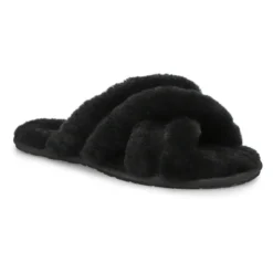 UGG Women's Scuffita Sheepskin Slipper - Blac
