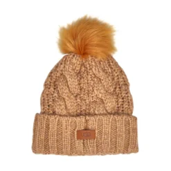 UGG Women's Knit Cable Faux Fur Pom Beanie -Ugg 20060 CAM XXX 1