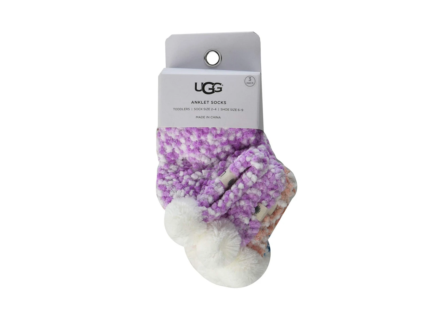 UGG Pom Socks Gift Set (Toddler/Little Kid) 2 UGG Pom Socks Gift Set (Toddler/Little Kid) - Image 2
