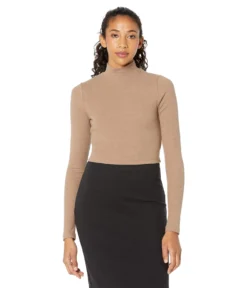 UGG Nimah Ribbed Mock Neck Top