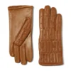 UGG Leather Quilted Logo Gloves With Conductive Tech Palm