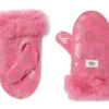 UGG Kids Water Resistant Sheepskin Love Print Mittens (Toddler/Little Kids)