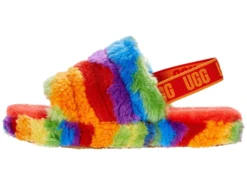 UGG Kids Fluff Yeah Slide Cali Collage (Little Kid/Big Kid) -Ugg 81rXeAnnlpS