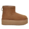 UGG MINI CHESTNUT PLATFORM BOOTS