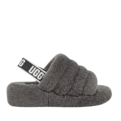 UGG FLUFF YEAH SLIDE CHARCOAL