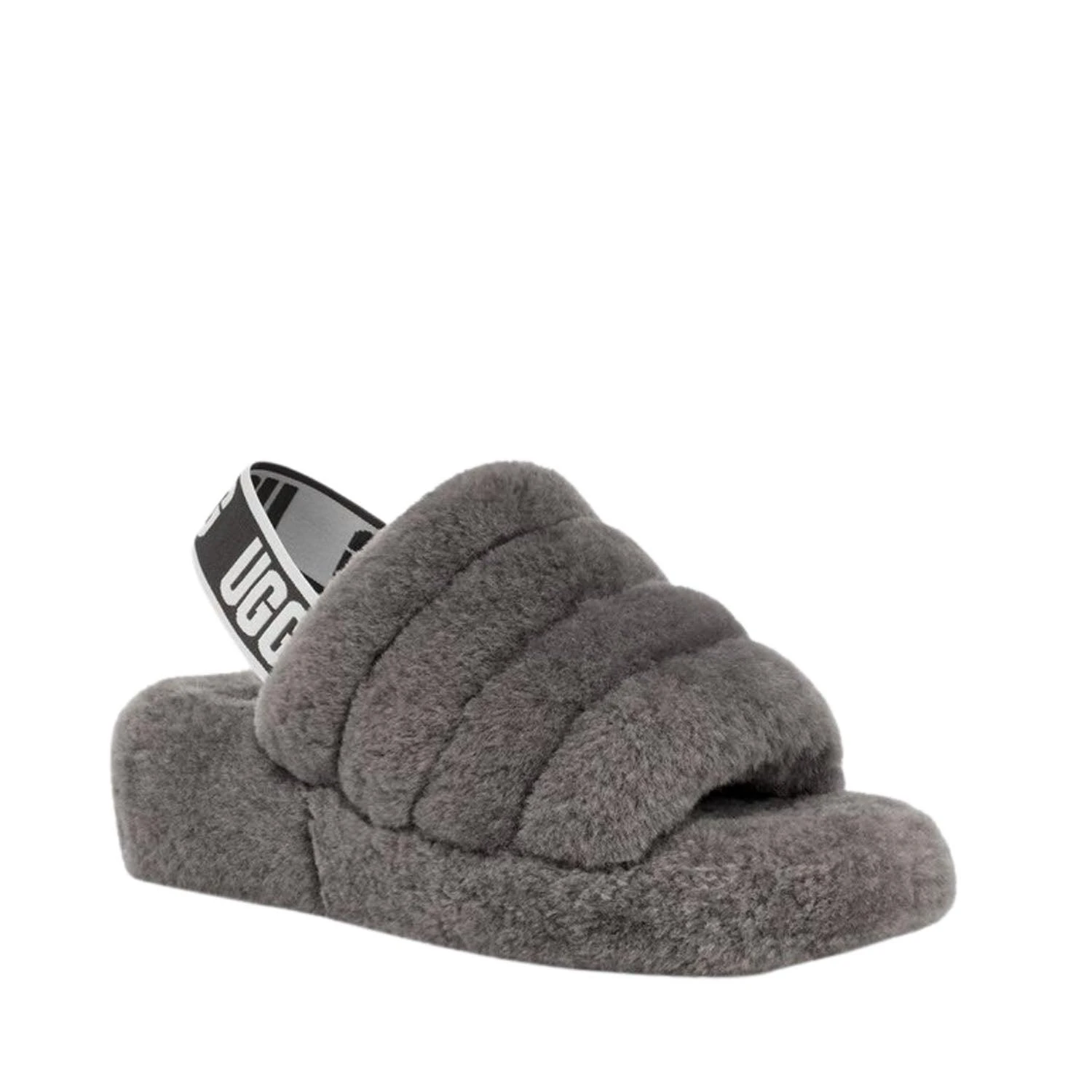 UGG FLUFF YEAH SLIDE CHARCOAL 2 UGG FLUFF YEAH SLIDE CHARCOAL - Image 2