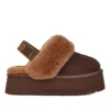 UGG FUNKETTE BROWN SLIDES