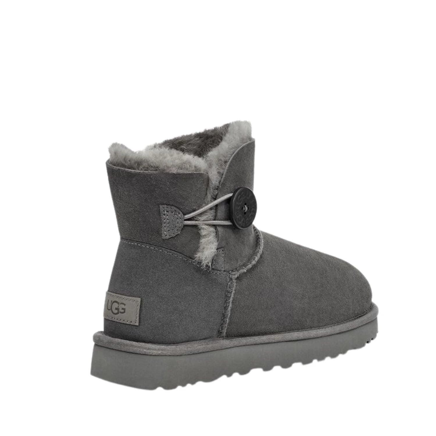 UGG MINI BAILEY BUTTON II GREY 3 UGG MINI BAILEY BUTTON II GREY - Image 3