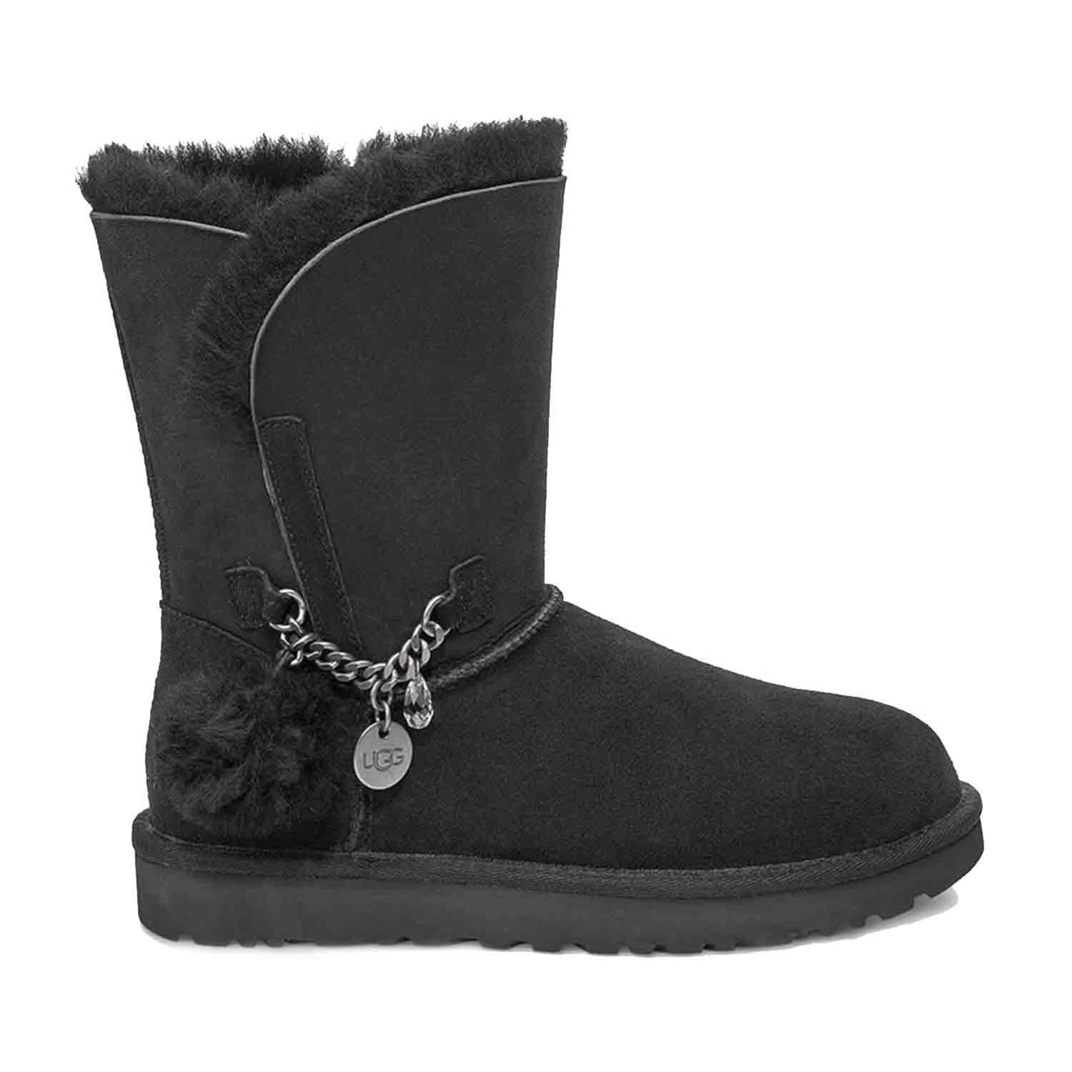 UGG CLASSIC MINI CHARMS BOOT BLACK 1 UGG CLASSIC MINI CHARMS BOOT BLACK