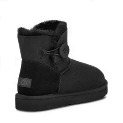 UGG MINI BAILEY BUTTON II BLACK BOOTS -Ugg uggminibaileybutton3